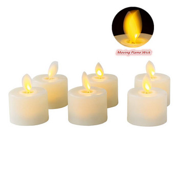 Πακέτο 2 κεριών χωρίς φλόγα Led για κηροπήγιο τζακιού ή ντεκόρ γραφείου με λευκό φως που τρεμοπαίζει Κερί με φλόγα με φλόγα