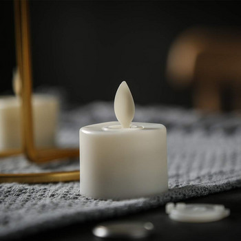 Πακέτο 2 κεριών χωρίς φλόγα Led για κηροπήγιο τζακιού ή ντεκόρ γραφείου με λευκό φως που τρεμοπαίζει Κερί με φλόγα με φλόγα