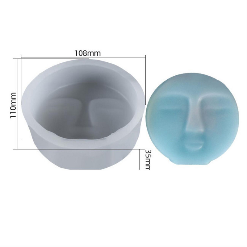 Kerek absztrakt arc gyertya forma Nap Hold Valentin nap szerelem kézzel készített szappan forma