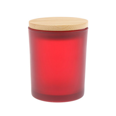 200 ml stiklinis žvakių puodelis su bambuko medžio dangteliu Kvapių žvakių stiklainis namuose Pasidaryk pats žvakių gaminimo priedai Matinio stiklo indai