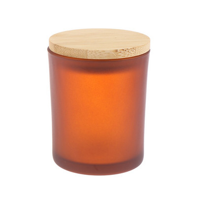 200 ml stiklinis žvakių puodelis su bambuko medžio dangteliu Kvapių žvakių stiklainis namuose Pasidaryk pats žvakių gaminimo priedai Matinio stiklo indai