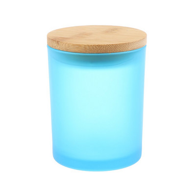 200 ml stiklinis žvakių puodelis su bambuko medžio dangteliu Kvapių žvakių stiklainis namuose Pasidaryk pats žvakių gaminimo priedai Matinio stiklo indai