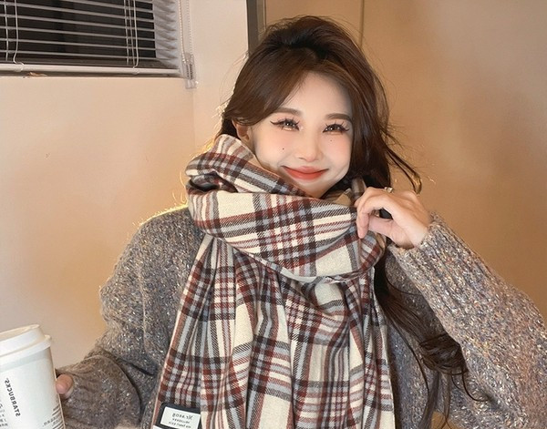 Női kockás sál több színben