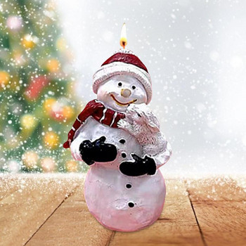 Καλούπι σιλικόνης 3D Snowman Creative Snowman Candle Soap Mold Christmas Holidays Καλούπια χειροτεχνίας από σιλικόνη για DIY σαπούνι και κερί