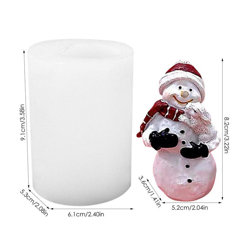 Καλούπι σιλικόνης 3D Snowman Creative Snowman Candle Soap Mold Christmas Holidays Καλούπια χειροτεχνίας από σιλικόνη για DIY σαπούνι και κερί