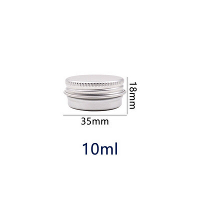 10 τεμ. Βάζα 10/15 ml με καπάκι Μαζική στρογγυλή θήκη κεριών Άδειο κουτί αποθήκευσης για DIY Salves Skin Care Beauty Samples