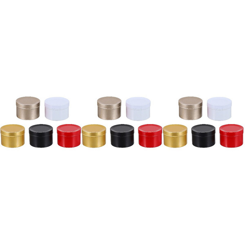 Bádogkarácsonyi édességdoboz tárolódoboz fém üres aromaterápiás illatos viasz Diyteacans bádog sütemény utazó poharak tégelyek kannák