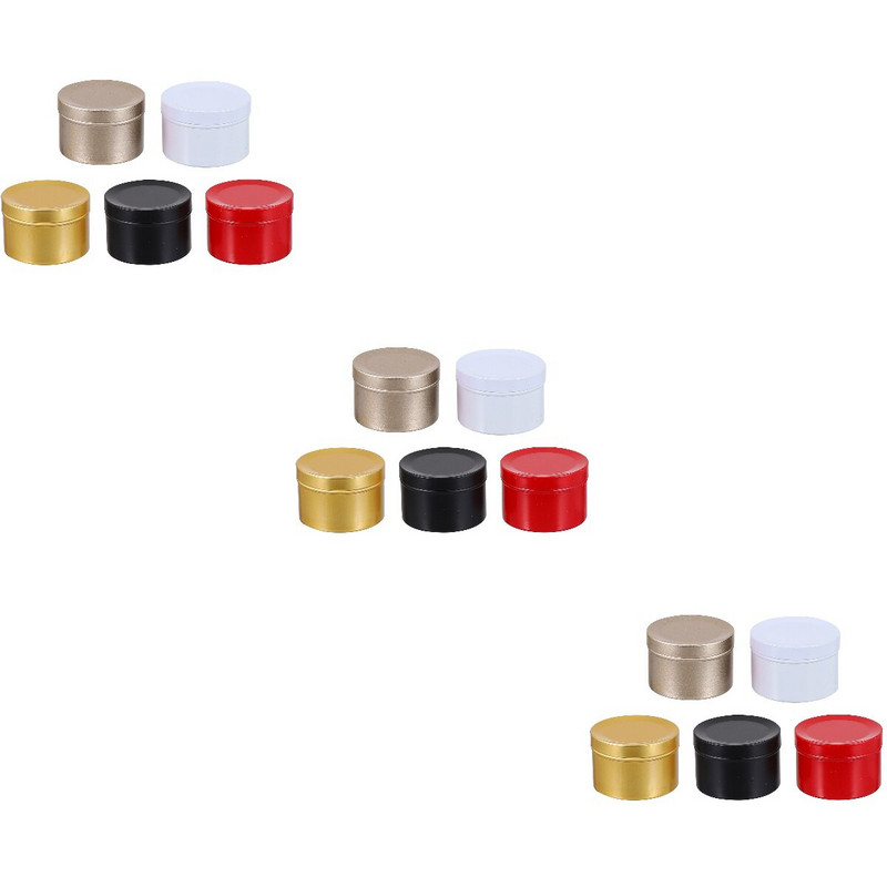 Bádogkarácsonyi édességdoboz tárolódoboz fém üres aromaterápiás illatos viasz Diyteacans bádog sütemény utazó poharak tégelyek kannák