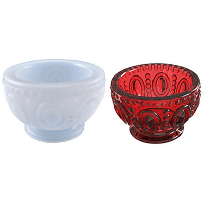 Isetegija loominguline küünlaaluskauss, pott, reljeefne kauss, silikoonvormi säilituskarp Lihtne seebikarp Epoksiidvaigu hulgimüük SQ0562