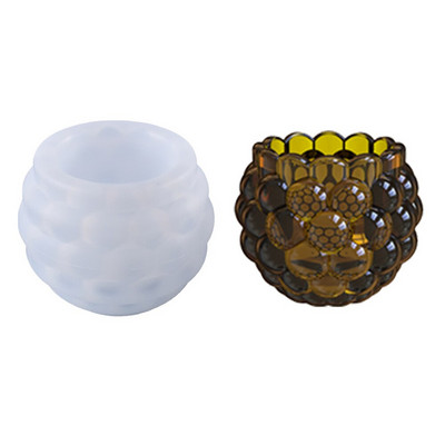 Isetegija loominguline küünlaaluskauss, pott, reljeefne kauss, silikoonvormi säilituskarp Lihtne seebikarp Epoksiidvaigu hulgimüük SQ0562