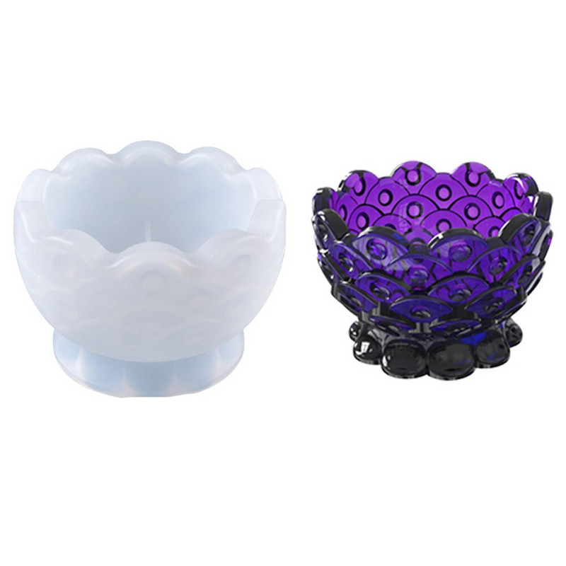 Isetegija loominguline küünlaaluskauss, pott, reljeefne kauss, silikoonvormi säilituskarp Lihtne seebikarp Epoksiidvaigu hulgimüük SQ0562