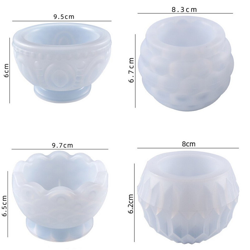 Isetegija loominguline küünlaaluskauss, pott, reljeefne kauss, silikoonvormi säilituskarp Lihtne seebikarp Epoksiidvaigu hulgimüük SQ0562