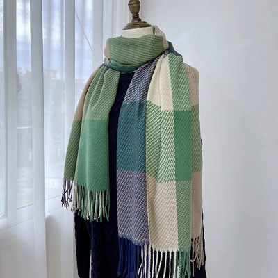 Νέο μοντέλο γυναικείο καρό κασκόλ με μήκος 200 cm