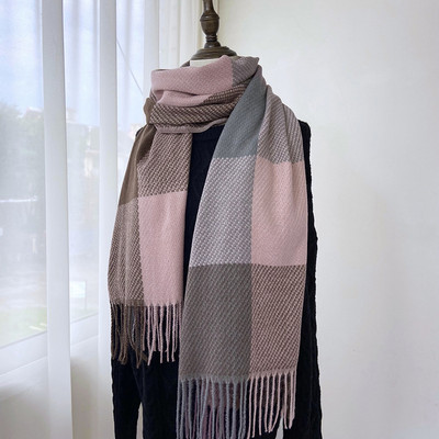 Νέο μοντέλο γυναικείο καρό κασκόλ με μήκος 200 cm