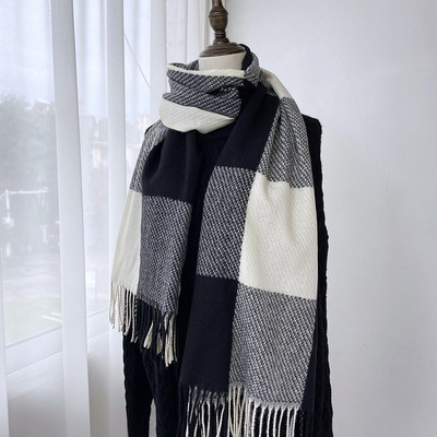 Νέο μοντέλο γυναικείο καρό κασκόλ με μήκος 200 cm