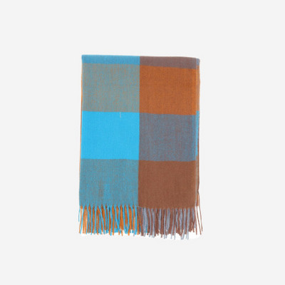 Γυναικείο χειμωνιάτικο καρό κασκόλ κρόσσια