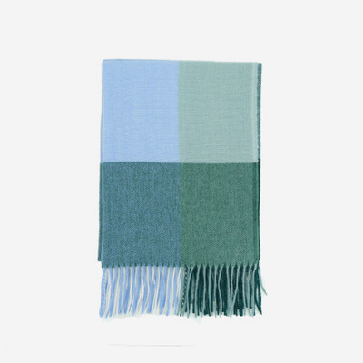 Γυναικείο χειμωνιάτικο καρό κασκόλ κρόσσια