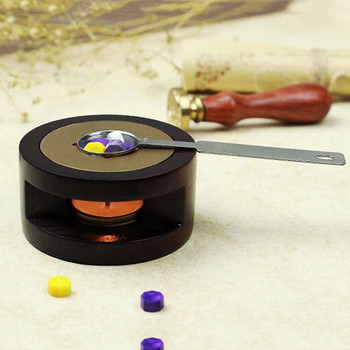 1 τεμ. Ρετρό στεγανοποιητικό κερί φούρνου σόμπας δοχείο Vintage stamp Wax seal beads Sticks Spoon Wax Warmer Litting Glue Furnace Tools