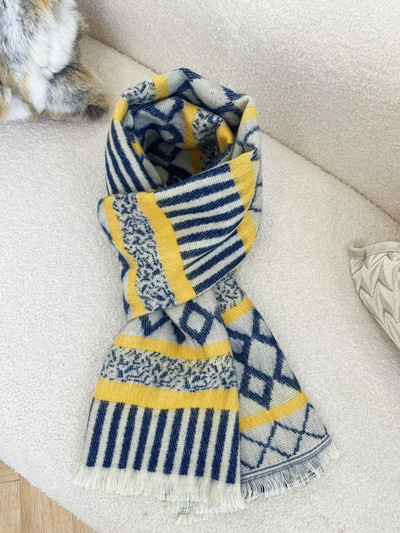 Esarfa de iarna de dama cu forme geometrice