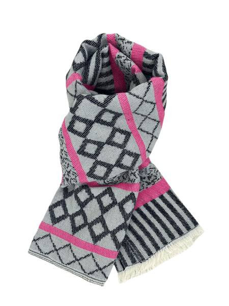 Esarfa de iarna de dama cu forme geometrice