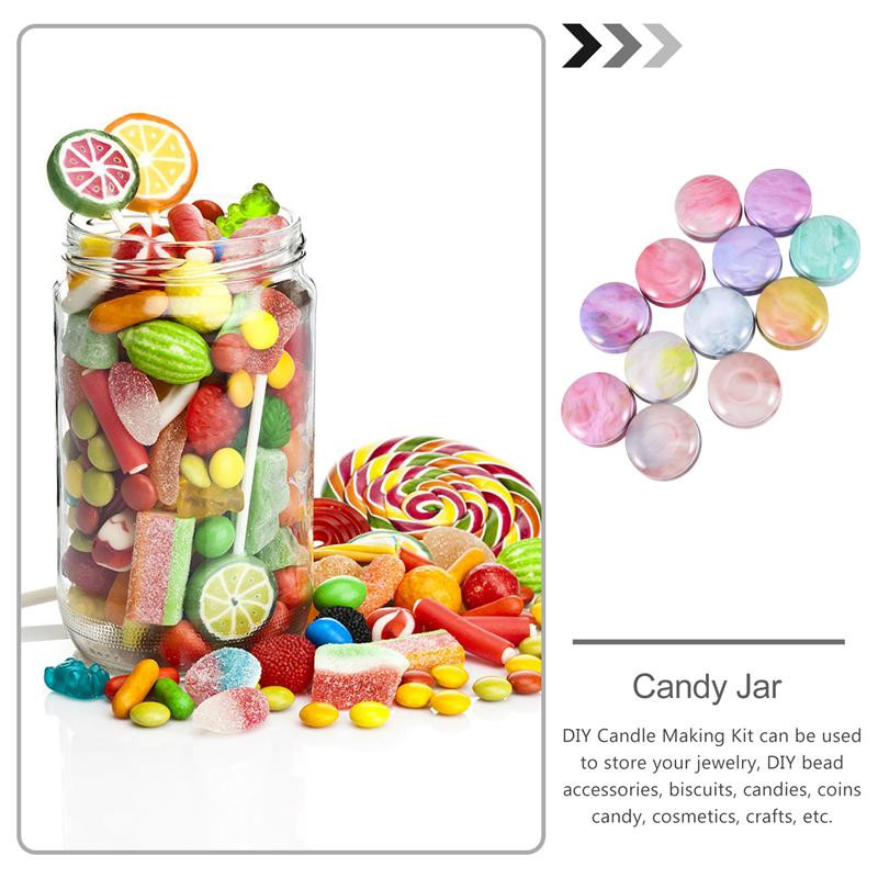 Küünlapurk Tühi plekk-plekk-reisikosmeetika ümmargune kast helmed ehted aroomiteraapia konteiner Täidetav purgi huuletee õhukindel