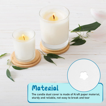 100PcsCandle Dust Protectors Paper Candle Lids Candle Drip Protectors Candle Vigil Supplies For Craft Candle Making Dust Protect