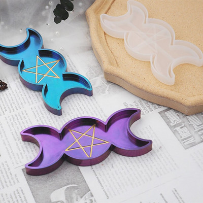 1 tk Pentagrami küünlaaluse vormi Magic küünlahoidja vormi kipsist epoksüvaigust silikoonvormid