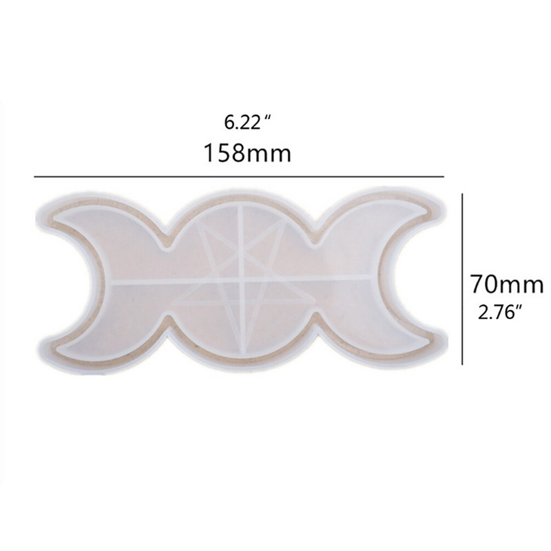 1 tk Pentagrami küünlaaluse vormi Magic küünlahoidja vormi kipsist epoksüvaigust silikoonvormid