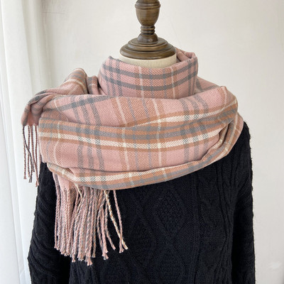 Eșarfă casual cu franjuri