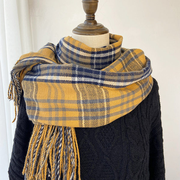 Eșarfă casual cu franjuri