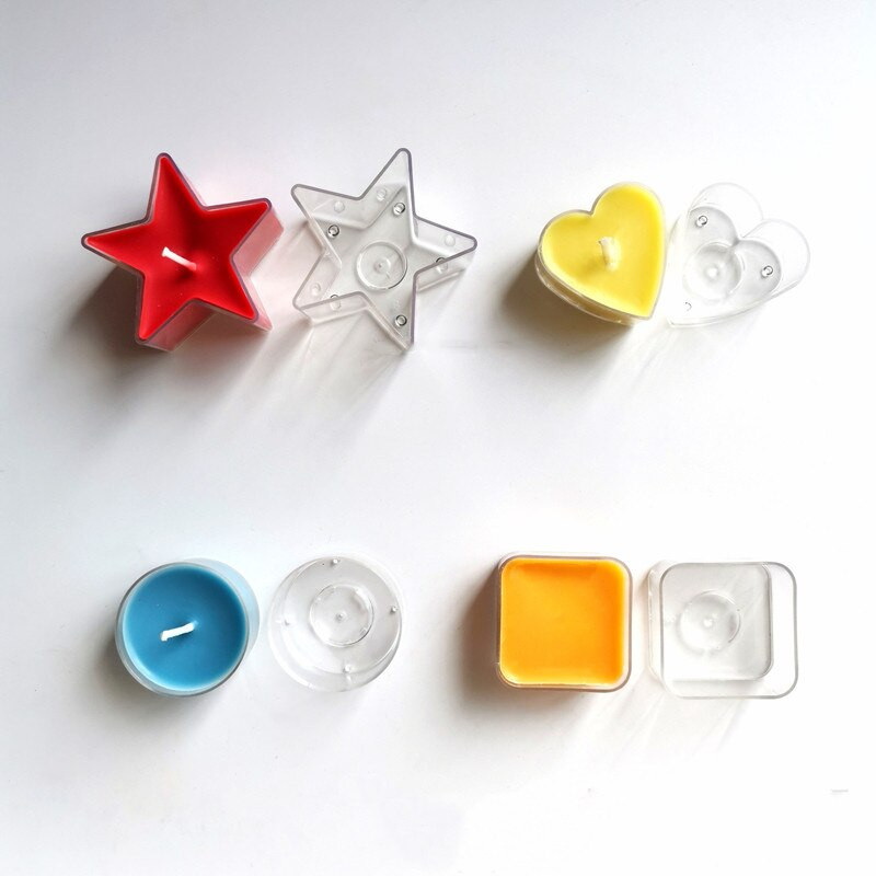 DIY käsitööna valmistatud LOVE küünlavorm 4 kujuga arvutikonteinerid küünlaseebi valmistamise käsitöötarbed käsitsi küünla valmistamise vorm XJ01