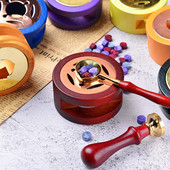 Lako krosnies vaško antspaudas medžio lako krosnies lydymo puodo krosnies karoliukai, šildytuvo vaško šildytuvai, dekoratyvinis amatas žvakių antspaudui