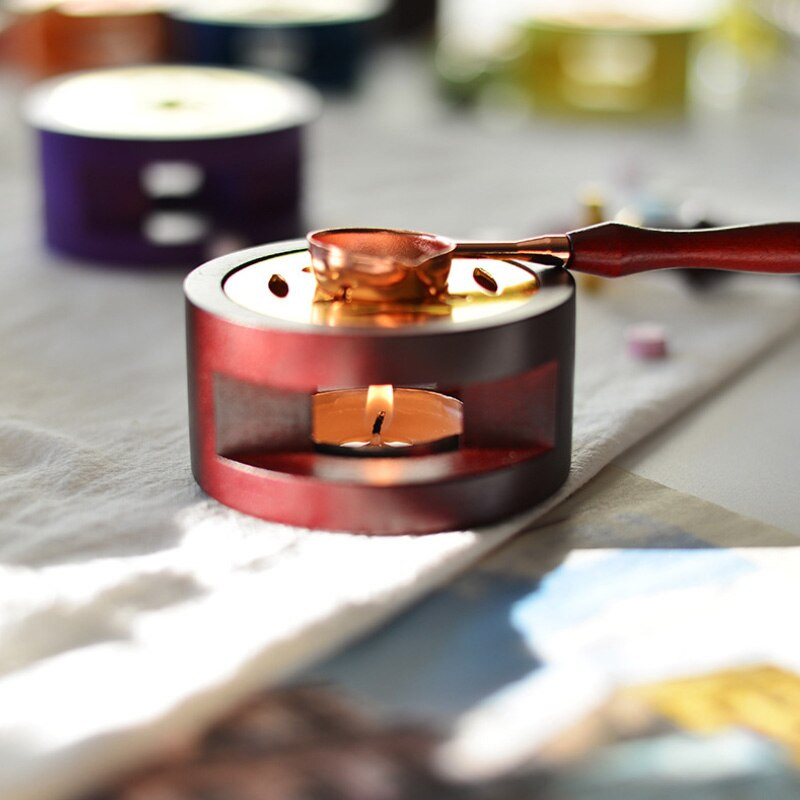 Lako krosnies vaško antspaudas medžio lako krosnies lydymo puodo krosnies karoliukai, šildytuvo vaško šildytuvai, dekoratyvinis amatas žvakių antspaudui