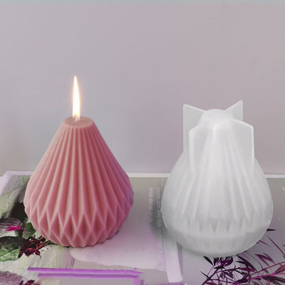 Ръчно изработена форма за ароматизирани свещи Силиконова форма за торта 3D геометрична плътна форма за сапун 3d силиконова форма за правене на свещи Форма за торта