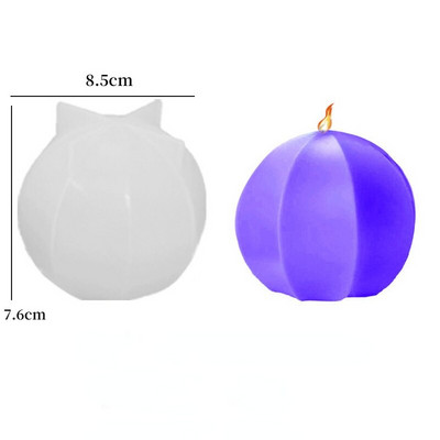 Mold DIY pentru lumânări parfumate, făcută manual, pentru prăjituri din silicon, pentru săpun solid, geometric, 3D, pentru lumânări, pentru fabricarea de lumânări.