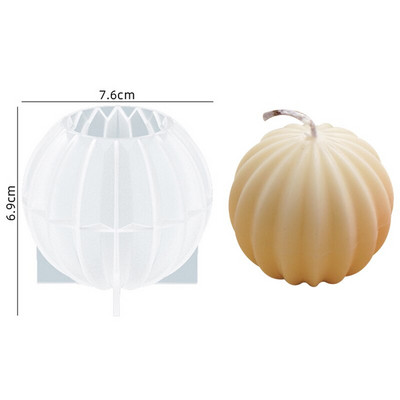 Mold DIY pentru lumânări parfumate, făcută manual, pentru prăjituri din silicon, pentru săpun solid, geometric, 3D, pentru lumânări, pentru fabricarea de lumânări.