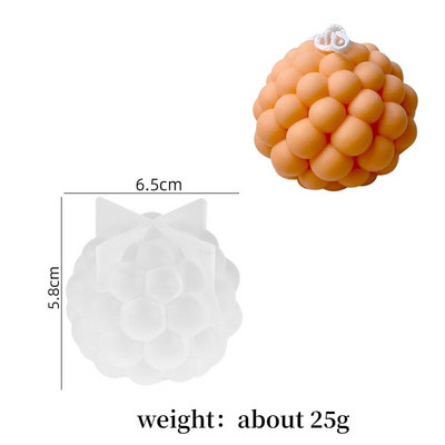 Mold DIY pentru lumânări parfumate, făcută manual, pentru prăjituri din silicon, pentru săpun solid, geometric, 3D, pentru lumânări, pentru fabricarea de lumânări.