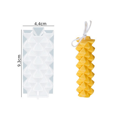 Mold DIY pentru lumânări parfumate, făcută manual, pentru prăjituri din silicon, pentru săpun solid, geometric, 3D, pentru lumânări, pentru fabricarea de lumânări.