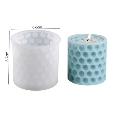 Mold DIY pentru lumânări parfumate, făcută manual, pentru prăjituri din silicon, pentru săpun solid, geometric, 3D, pentru lumânări, pentru fabricarea de lumânări.