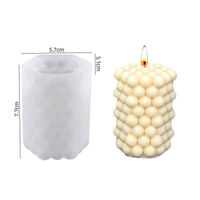 Mold DIY pentru lumânări parfumate, făcută manual, pentru prăjituri din silicon, pentru săpun solid, geometric, 3D, pentru lumânări, pentru fabricarea de lumânări.