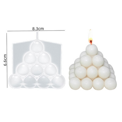 Mold DIY pentru lumânări parfumate, făcută manual, pentru prăjituri din silicon, pentru săpun solid, geometric, 3D, pentru lumânări, pentru fabricarea de lumânări.