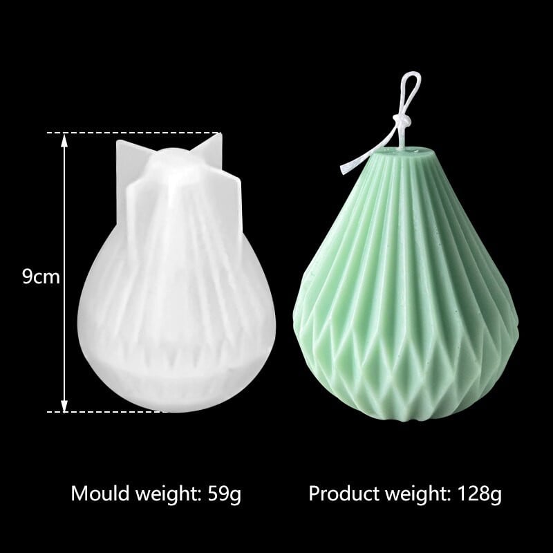 Mold DIY pentru lumânări parfumate, făcută manual, pentru prăjituri din silicon, pentru săpun solid, geometric, 3D, pentru lumânări, pentru fabricarea de lumânări.