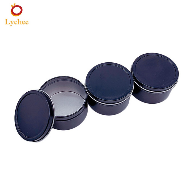 DIY Στρογγυλά μεταλλικά βάζα Αλουμινένια δοχεία με καπάκια Ταξιδιωτικά δοχεία δειγμάτων καλλυντικών Candle Candy Storage Organizer 1ΤΜ/3ΤΜ