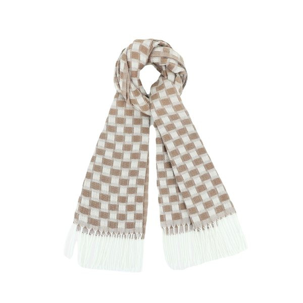 Eșarfă cu franjuri în carouri toamnă iarnă