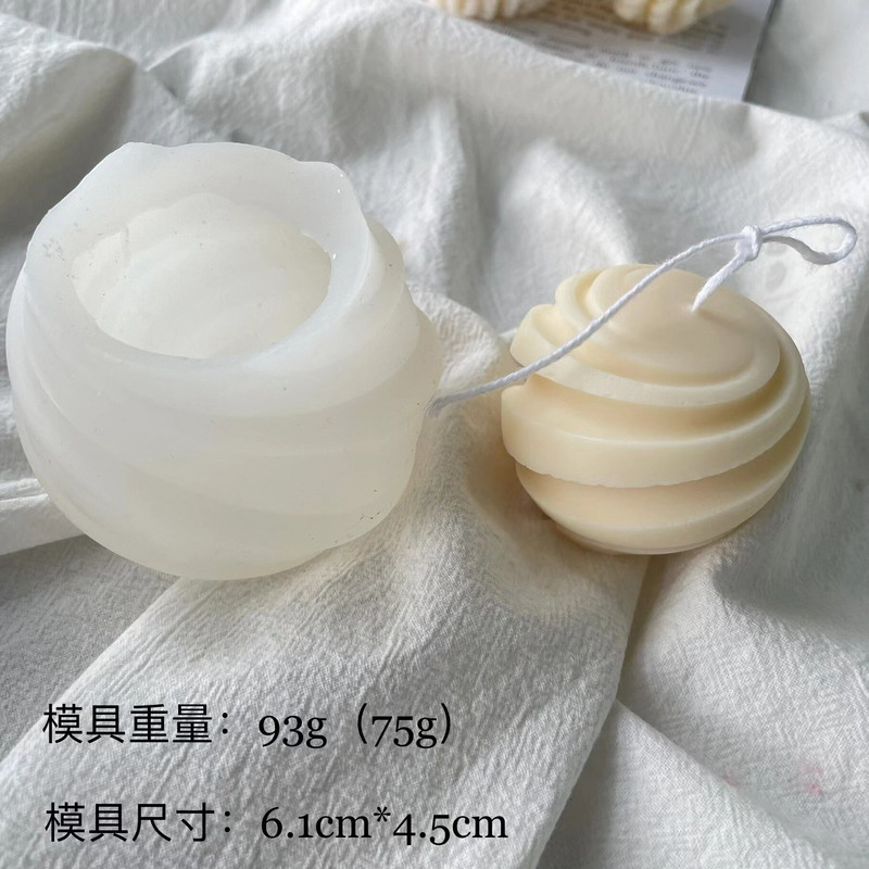 Screw Ball Candle Mold DIY Candle Casting Mold Ins Hot Geometry Αρωματικό Γύψινο Σαπούνι Κερί Κατασκευής Ρητίνης Καλούπι Διακόσμησης σπιτιού Χειροτεχνία