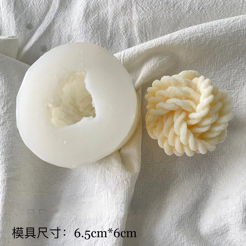 Screw Ball Candle Mold DIY Candle Casting Mold Ins Hot Geometry Αρωματικό Γύψινο Σαπούνι Κερί Κατασκευής Ρητίνης Καλούπι Διακόσμησης σπιτιού Χειροτεχνία