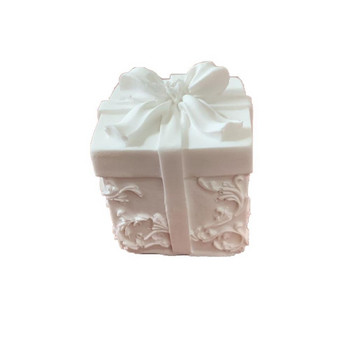 Χριστουγεννιάτικο κουτί δώρου Αρωματικό κερί Γύψινο καλούπι Φιόγκος Κουτί δώρου Φοντάν φόρμα σιλικόνης Χριστουγεννιάτικο διακοσμητικό σαπούνι κατασκευής φόρμα ρητίνης