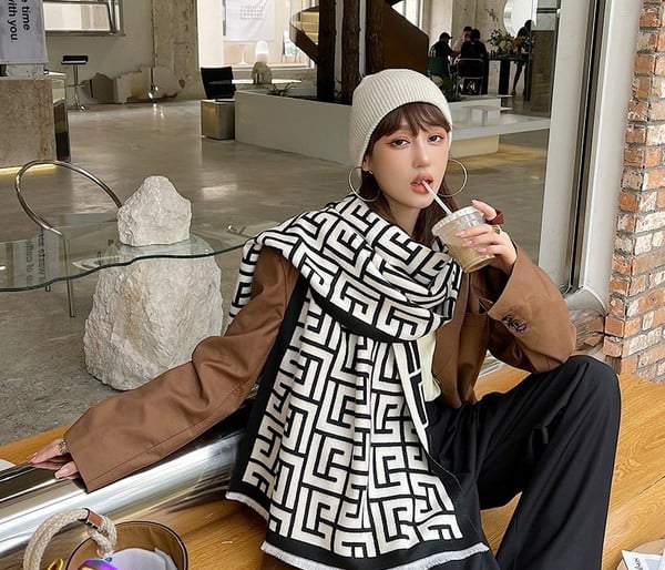 Esarfa dama toamna-iarna trei culori