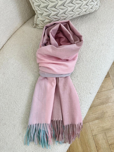 Esarfa de dama cu model lat cu franjuri