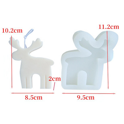Καλούπι σιλικόνης Χριστουγεννιάτικου κεριού άλκης 3D τρισδιάστατο μοντέλο χιονιού ελαφιού Δημιουργικό DIY Aromatherapy Mold Mold Candle
